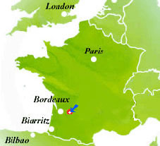 Map of France, indication of Bed & Breakfast